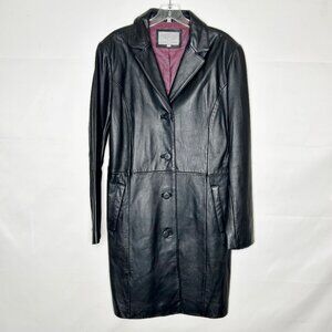 Vintage Juliet Michelle Woman’s Coat sz XL Black Lambskin Leather Lined Jacket